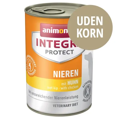 animonda INTEGRA PROTECT NIEREN mit HUHN, UDEN KORN, getreidefrei, bei unzureichender Nierenleistung, veterinary diet, phosphorreduziert. Dåsemad med kylling.