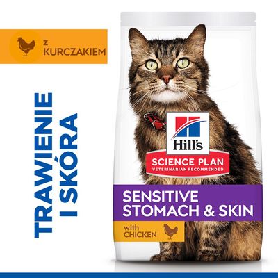 Hill's Science Plan Sensitive Stomach & Skin Adult 1+, kurczak