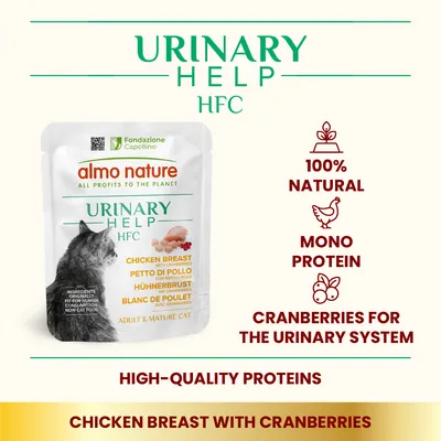 Almo Nature HFC Urinary Help 6 x 50g - cat wet food - Chicken Fillet with Cranberries