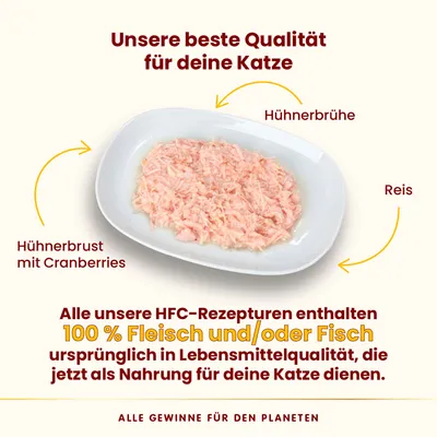 Almo Nature HFC Urinary Help 6 x 50 g - Hühnerfilet mit Cranberrys