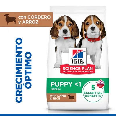 Hill's Science Plan Puppy <1 Medium con cordero y arroz - 18 kg 