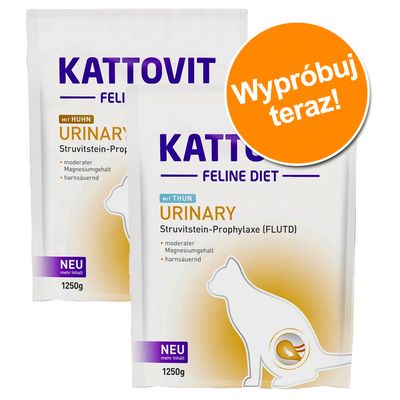 Mieszany pakiet próbny Kattovit Urinary, 2 x 1,25 kg Pakiet mieszany