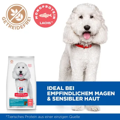 Hill's Science Plan Hypoallergenic Adult Medium mit Lachs - 14 kg
