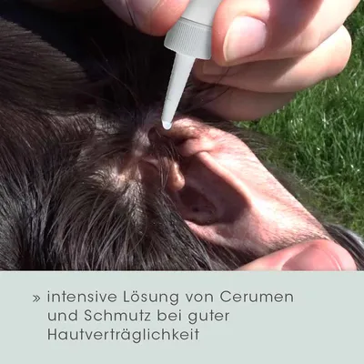 Anwendung eines Ohrreinigers zur intensiven Lösung von Cerumen und Schmutz bei guter Hautverträglichkeit.