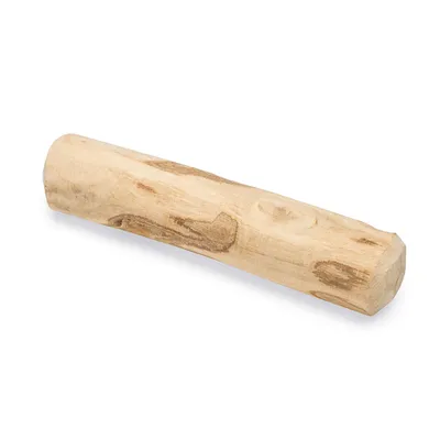 Drewniany kijek z naturalnego materiału, gładki i bez widocznych ozdób.