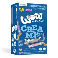WOW Cat Creamy Snack 24 x 15 g - mix balení  (2 druhy)