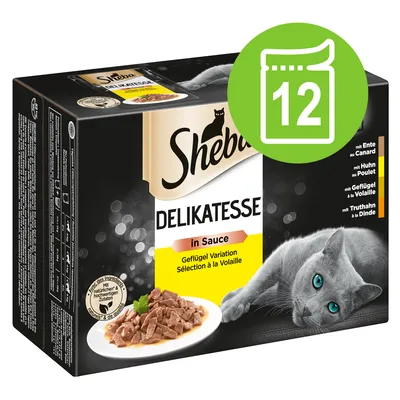 Sheba Selection i saus eller gelè 12 x 85 g porsjonsposer