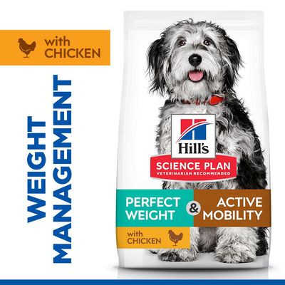 Hill's Science Plan Perfect Weight & Active Mobility Adult 1+ Medium with Chicken