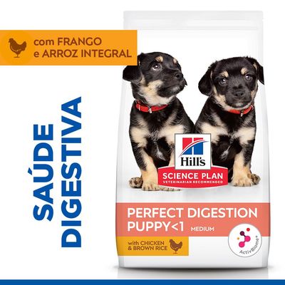 Hill's Science Plan Perfect Digestion Puppy <1 Medium frango e arroz integral