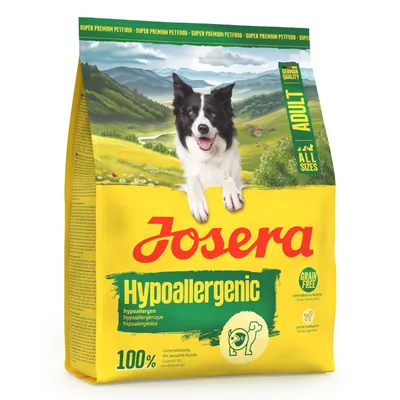 Josera Hypoallergenic Hundefutter, getreidefrei, Unterstützung für sensible Hunde, leicht verdaulich, geeignet für alle Größen. German Quality, Adult.