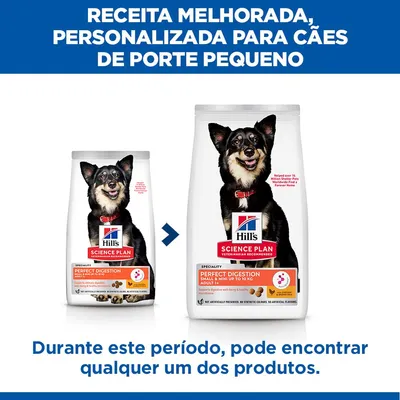 Hill's Science Plan Perfect Digestion Adult 1+ Small & Mini com frango - Pack económico: 2 x 6 kg