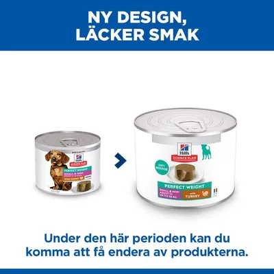 Hill's Science Plan Perfect Weight Adult Small & Mini Mousse - Kalkon 12 x 200 g