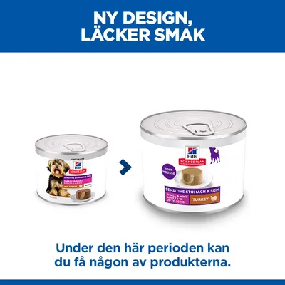 Hill's Science Plan Sensitive Stomach & Skin Small & Mini Mousse - Kalkon (12 x 200 g)