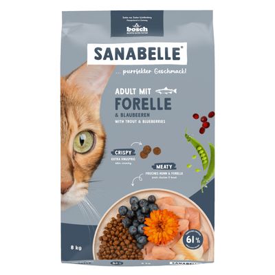 Sanabelle Adult mit Forelle & Blaubeeren