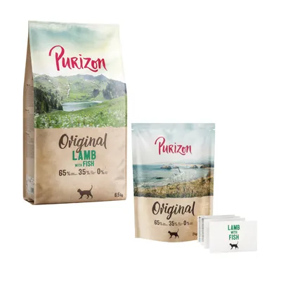 6,5 kg + 2 kg gratis! Purizon Cat Original Daily 65%, karma sucha dla kota, 8,5 kg - Adult, jagnięcina z rybą 6,5 kg + 2 kg gratis! Purizon Cat Original Daily 65%, karma sucha dla kota, 8,5 kg - Adult, jagnięcina z rybą