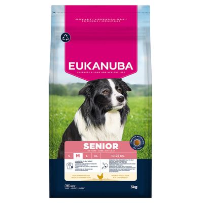 Eukanuba Premium Nutrition Senior Medium Breed Chicken Economy Pack: 2 x 3kg