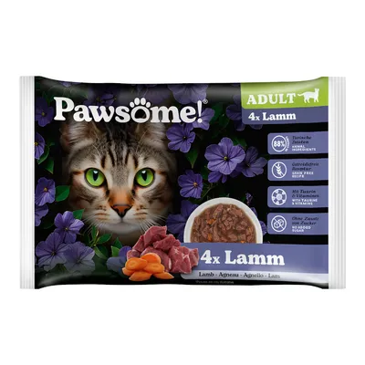Pawsome Adult Cat 4 x 85 g - agneau Pawsome Adult Cat 4 x 85 g - agneau