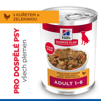 Hill's Science Plan Adult Stew - Výhodné balení: s kuřetem (24 x 363 g)