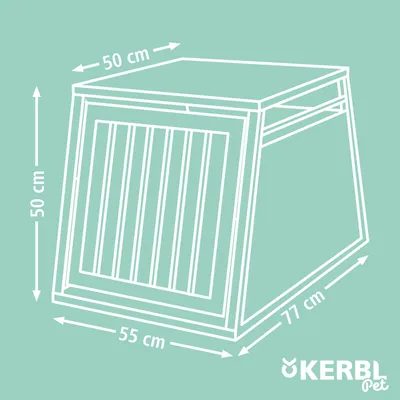 Kerbl алюминиевая переноска для домашних животных Vacation, графит - 55 х 77 x 50 см