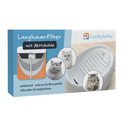 Lucky-Kitty Katzenbrunnen Keramik Zubehör: Aktivkohle-Dauerfilter