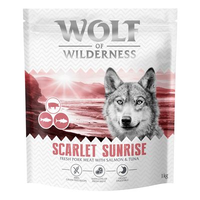Wolf of Wilderness "Scarlet Sunrise" losos a tuňák - bez obilovin 1 kg nová receptura