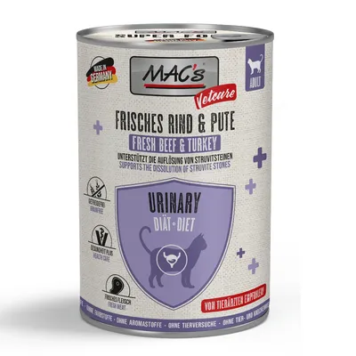 MAC's CAT Vetcare Urinary 6 x 400g - Fresh Beef & Turkey