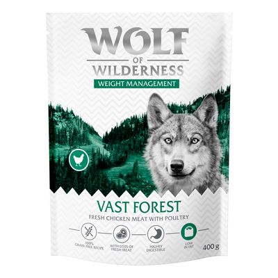 Wolf of Wilderness Weight Management Trockenfutter, Explore the Vast Forests, mit wenig Fett, Protein und Ballaststoffen, frisches Hühnerfleisch, 100% getreidefreie Rezeptur, 12kg.