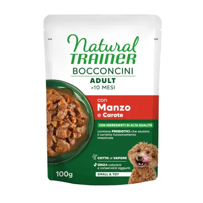 Natural Trainer Bocconcini Adult Small & Toy Chunks in Sauce - dog wet food - 100g Chicken