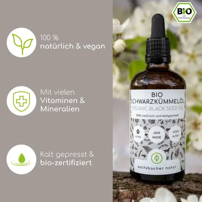 Wolfsbacher Natur Bio-Schwarzkümmelöl - 100 ml