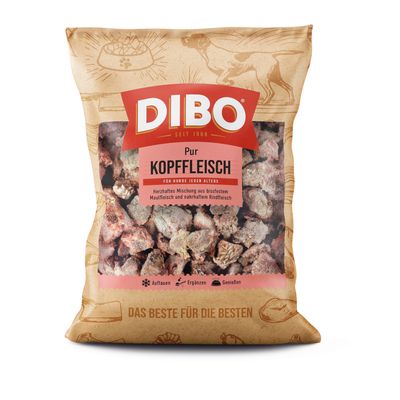 DIBO Frostfutter Kopffleisch Rind 3 x 2000 g
