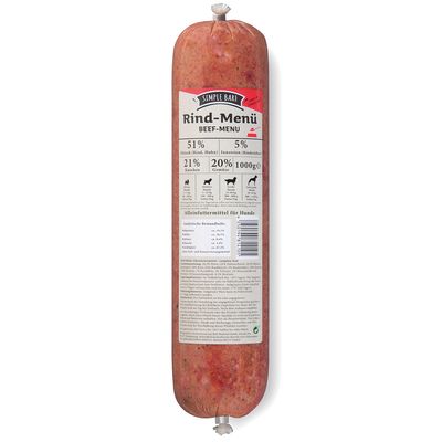 SIMPLE BARF Rind Menü 14 x 1000 g