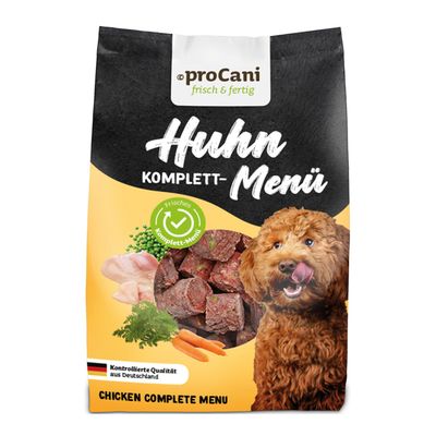 proCani frisch & fertig Huhn Komplett-Menü Nuggets 8 x 750 g