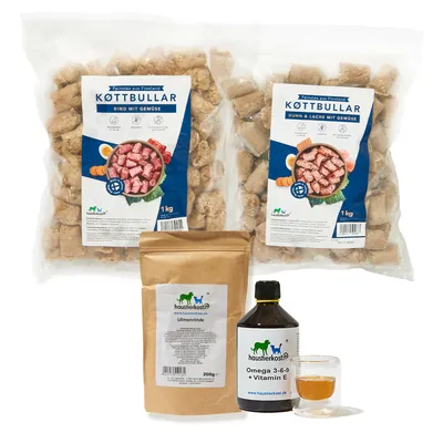 Haustierkost Einsteigerpaket für kleinste Hunde - 6 x 1 kg Haustierkost Einsteigerpaket für kleinste Hunde - 6 x 1 kg