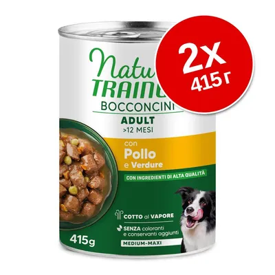 Икономична опаковка Natural Trainer Bocconcini Adult Medium & Maxi хапки в сос 2 x 415 г