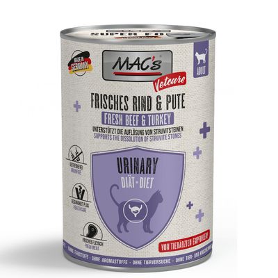 MAC's CAT Vetcare Urinary 6 x 400g Beef & Turkey