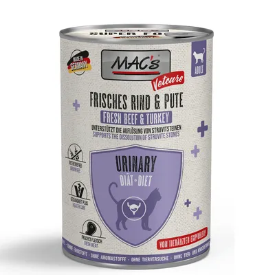 MAC's CAT Vetcare Urinary 6 x 400 g - bœuf et dinde frais (6 x 400 g) MAC's CAT Vetcare Urinary 6 x 400 g - bœuf et dinde frais (6 x 400 g)
