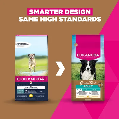 Eukanuba Grain-Free Adult Small & Medium Breed Chicken - dog dry food - Economy Pack: 2 x 12kg