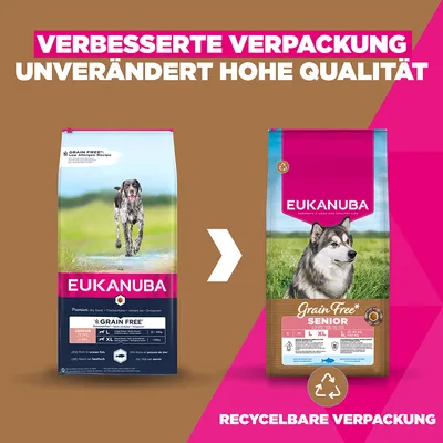 Eukanuba Grain Free Senior Large & Giant mit Seefisch - 12 kg