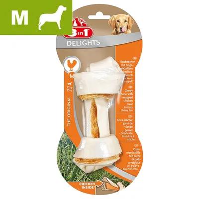 8in1 Delights kość do żucia z kurczakiem, M 8in1 Delights kość do żucia z kurczakiem, M