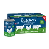 Sparpaket Butcher's Original Getreidefrei 12 x 400 g - Mixpaket Pansen (3 Sorten Pastete)