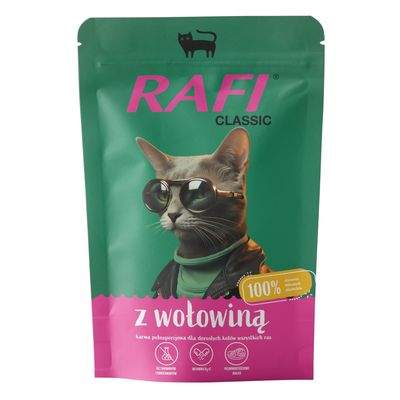 Lot économique Rafi Cat Classic 20 x 100 g bœuf