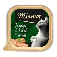 Sparpaket Miamor Feines & Filet 32 x 100 g - Geflügel Pur & Gemüse
