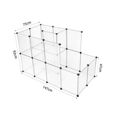 Lionto utehage i plast över 2 våningar - L 147 x B 75 x H 92 cm