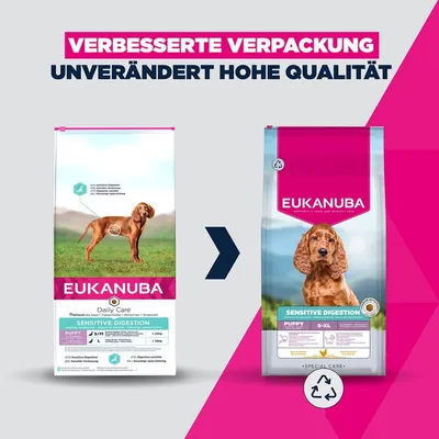Eukanuba Special Care Sensitive Digestion Puppy с пилешко и пуешко - 2,3 кг