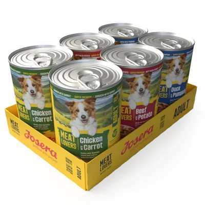 Josera Meatlovers Menu 6 x 400 g Hondenvoer - Mixpakket (3 soorten, nieuw design)