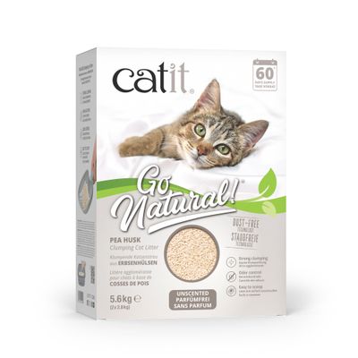 Catit Go Natural kattströ av ärtskidor, parfymfritt