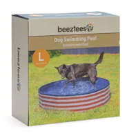 Beeztees Piscina per cani Doggy Dip, rosso/bianco - Tg. L: Ø 160 x H 30 cm