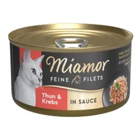 Miamor Feine Filets in Soße 24 x 85 g - Thunfisch & Krebs