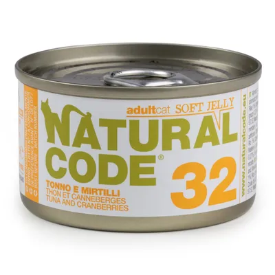 Pack économique Natural Code Soft Jelly Can 24 x 85 g - thon, canneberges