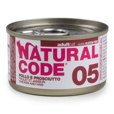 Natural Code Cooking Water lattine 24 x 85 g - Pollo e Prosciutto